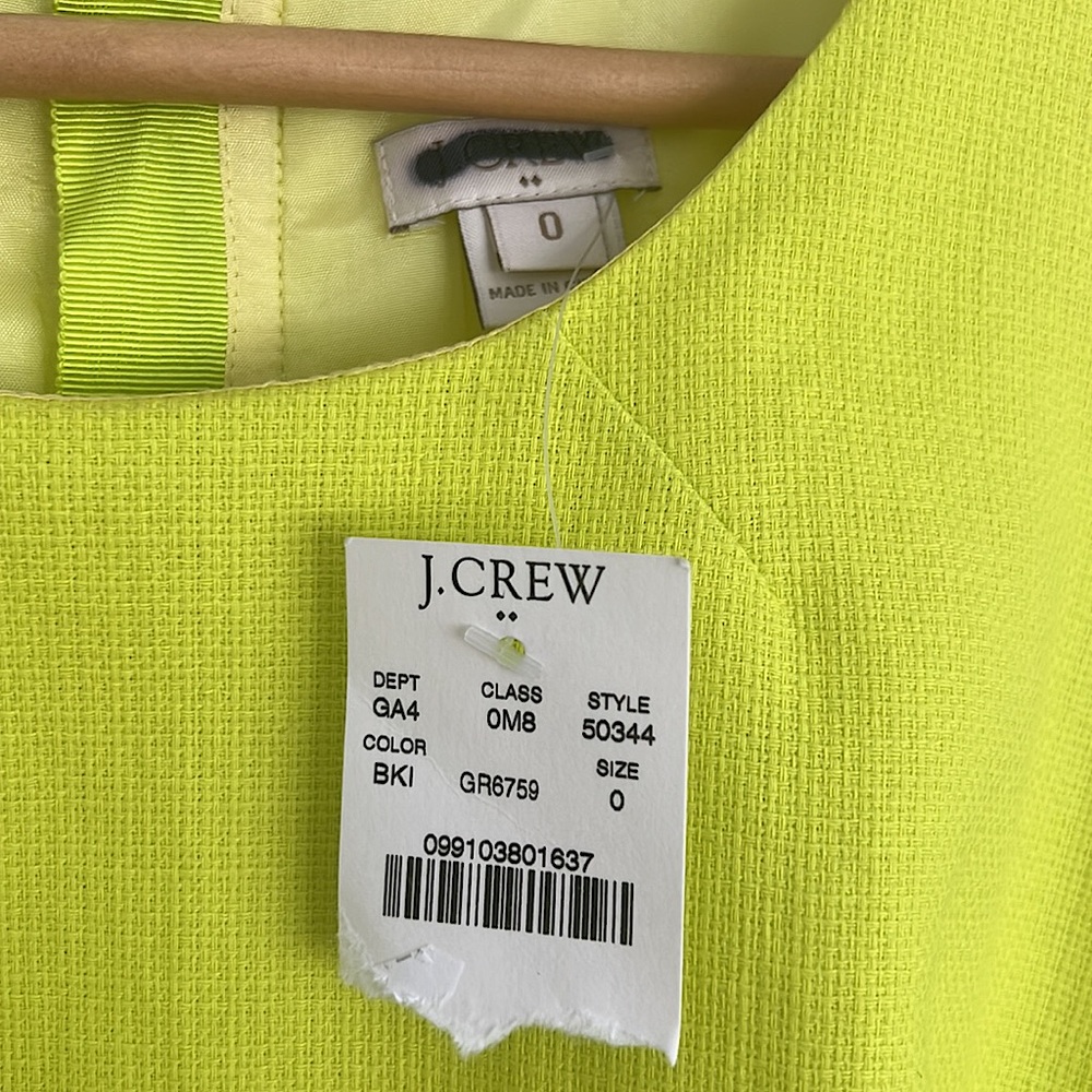 Chartreuse Linen Sheath Dress - Picture 5 of 7